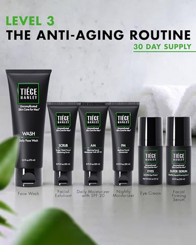 Men's Anti-Aging Skincare Set with Face Wash, Scrub, Moisturizer, Eye Cream & Serum W2979