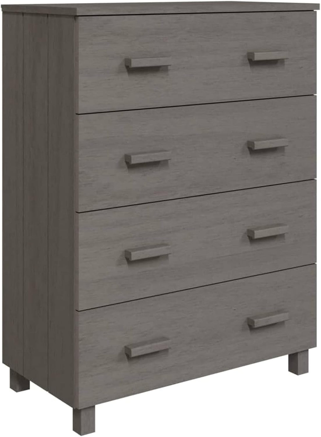 Sideboard Buffet Cabinet with 3 Drawers, Pine Wood, Light Gray P2675