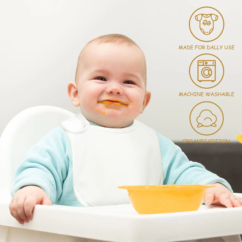 Sublimation Baby Bibs White Cotton Waterproof Blank DIY L694276