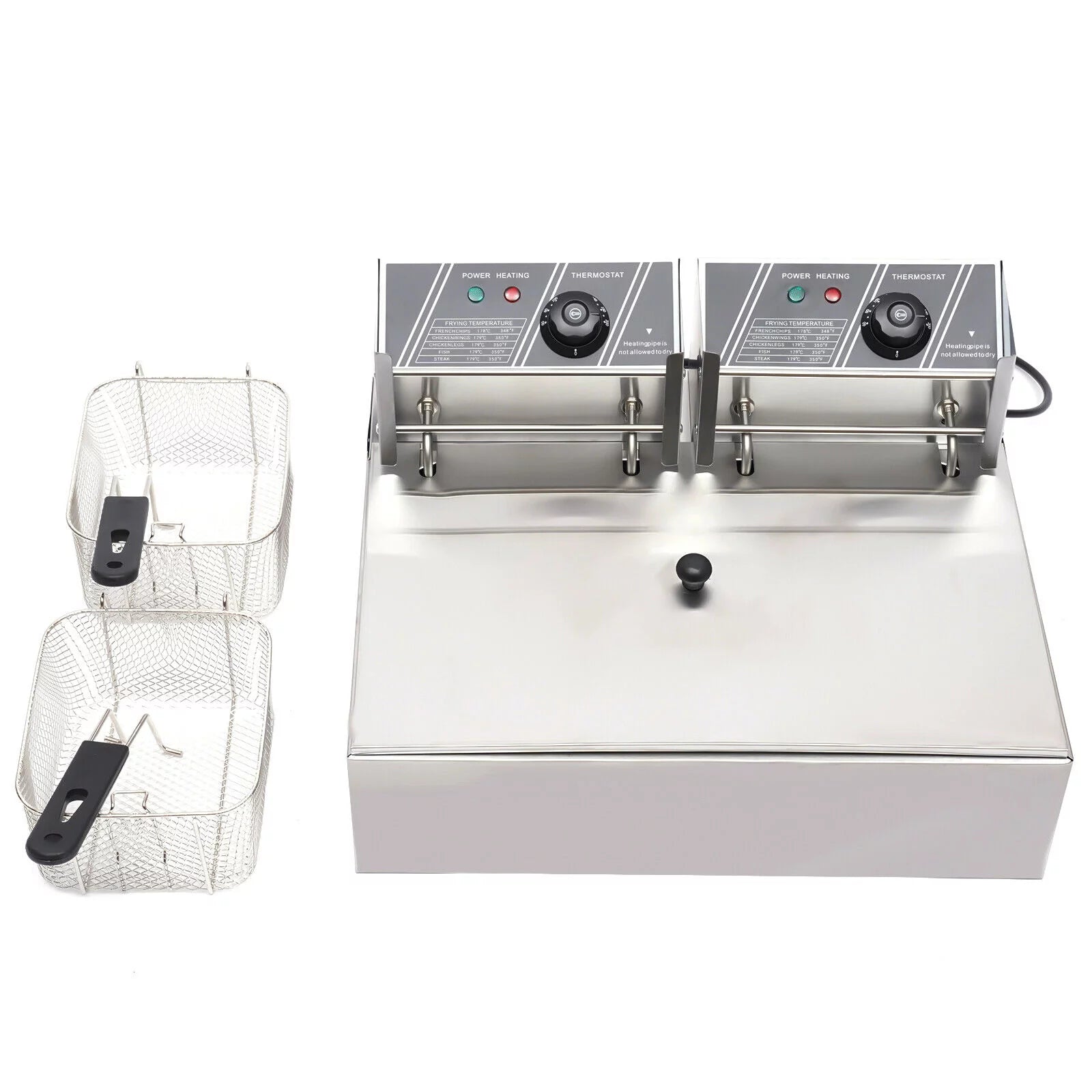 Churros Machine Manual Stainless Steel Vertical Sausage Stuffer with Fryer 2 in 1 O8265