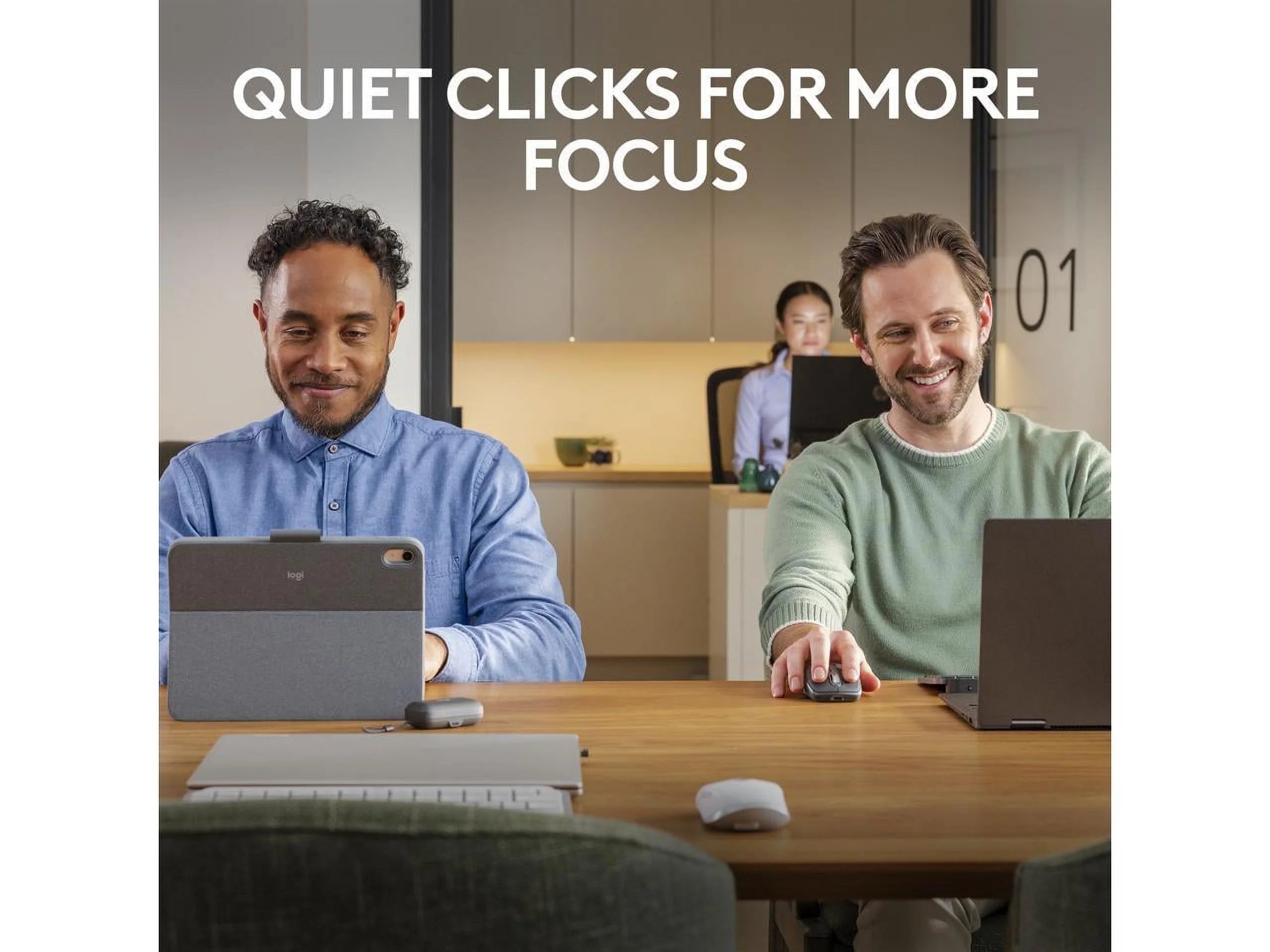Compact Wireless Mouse, 8K DPI, Quiet Clicks, Bluetooth, USB C Q441411