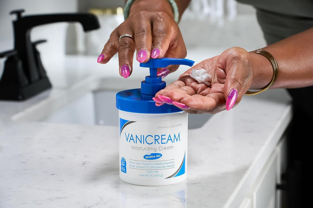 Moisturizing Skin Cream with Pump Dispenser for Sensitive Skin V356