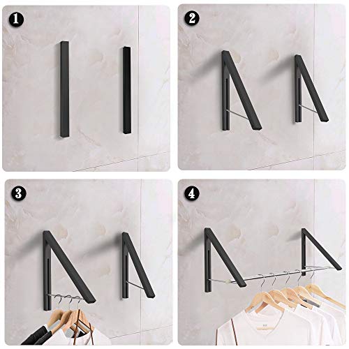 Wall Mounted Folding Drying Rack for Laundry Room Y65298
