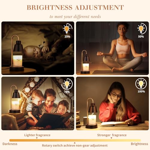 Candle Warmer Lamp with Timer, Dimmer, Adjustable Height and Heat, 2 Bulbs K486962