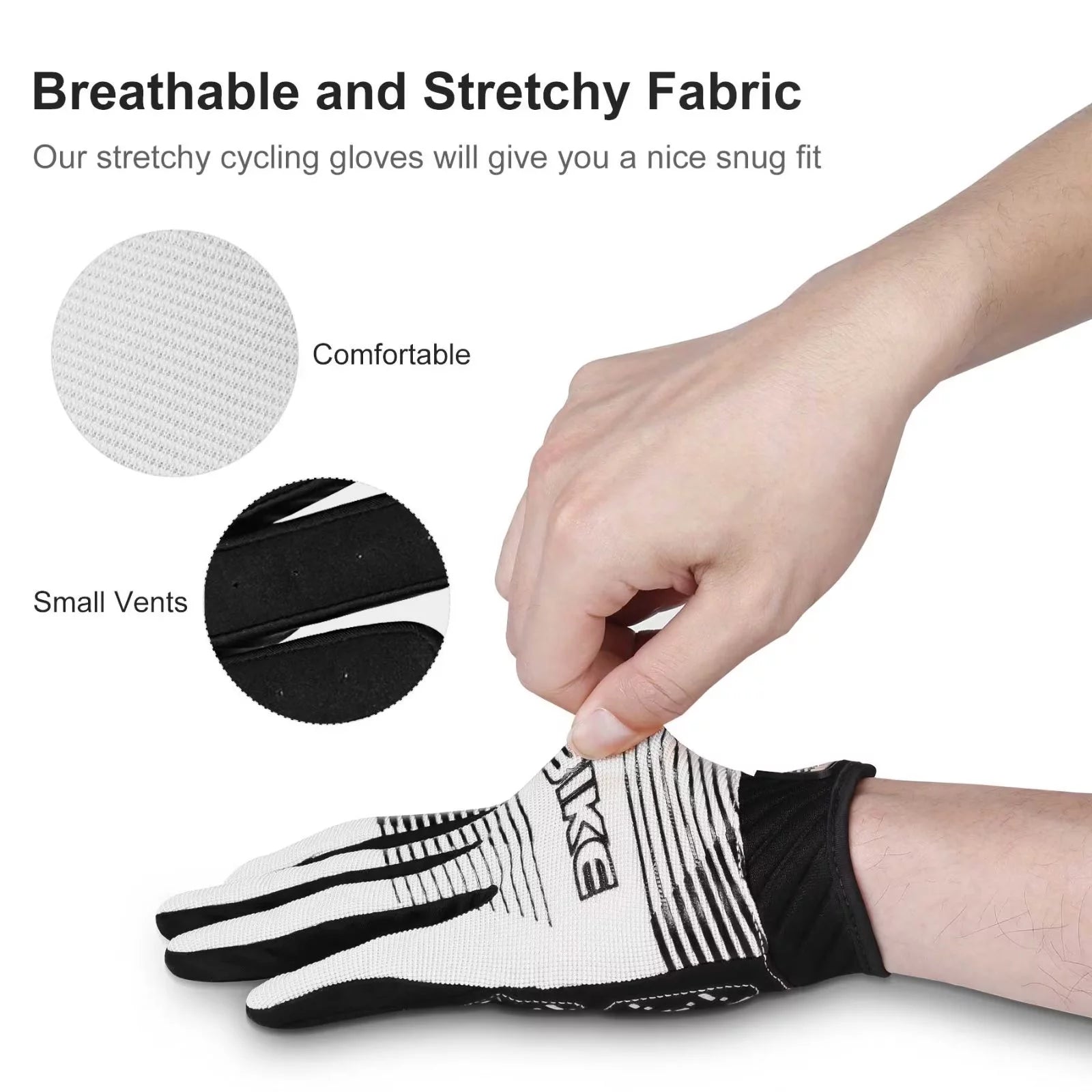 Cycling Gloves Road Bike Lightweight Touchscreen Non-Slip Palm Pad L61458