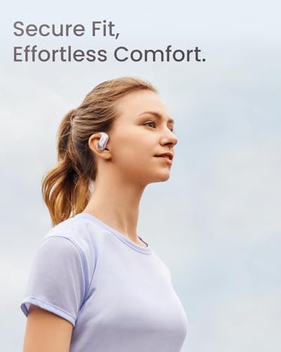 Open-Ear Wireless Earbuds with Secure Earhooks, Water Resistant, Black E3892