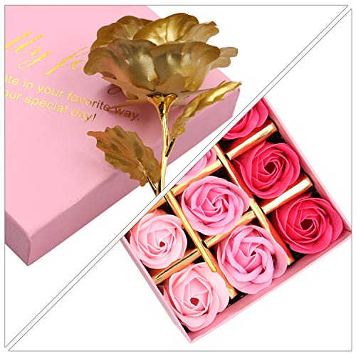 Floral Scented Rose Bath Soap Set with Plant Essential Oil, 18 Pcs Y95354