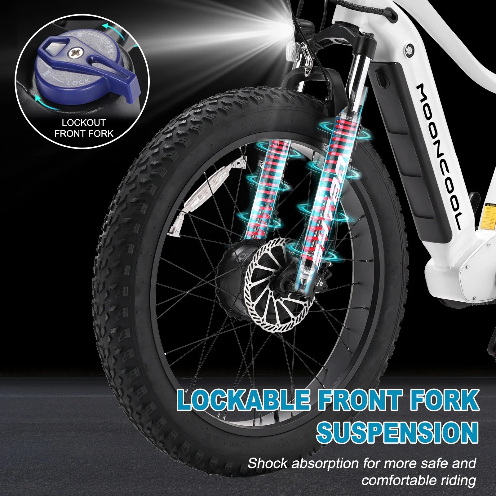 Electric Bike for Adults, 1000W Dual Motor, 48V 15AH, 26" Fat Tire, 7-Speed B11772