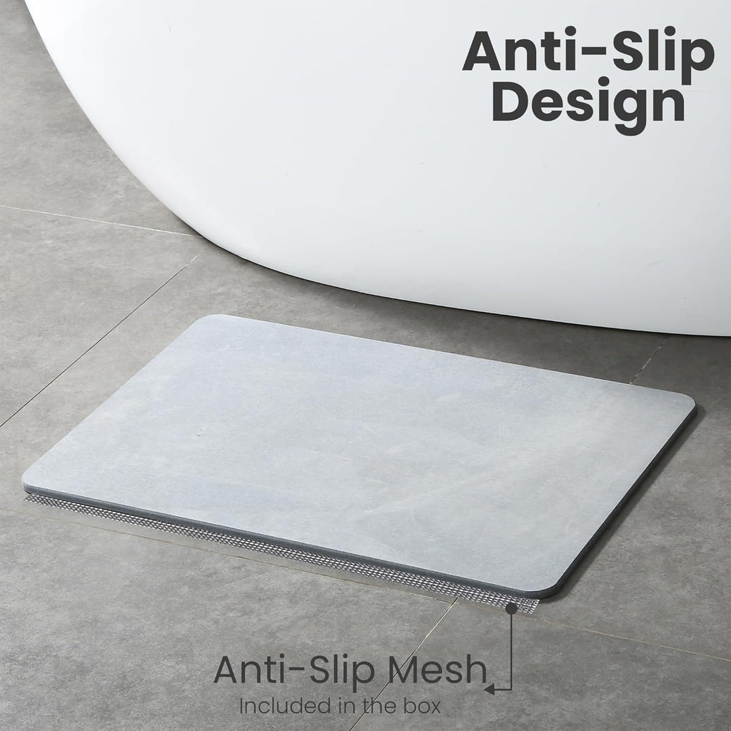 Diatomaceous earth bath mat, non-slip, fast drying W618159