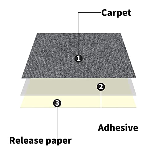 Self Adhesive Carpet Tiles 12x12 Non-Slip Peel and Stick Floor Tiles F65736