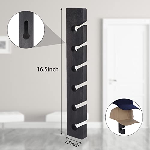 Wall Hat Rack for Baseball Caps, Wooden 2 Pack W56565