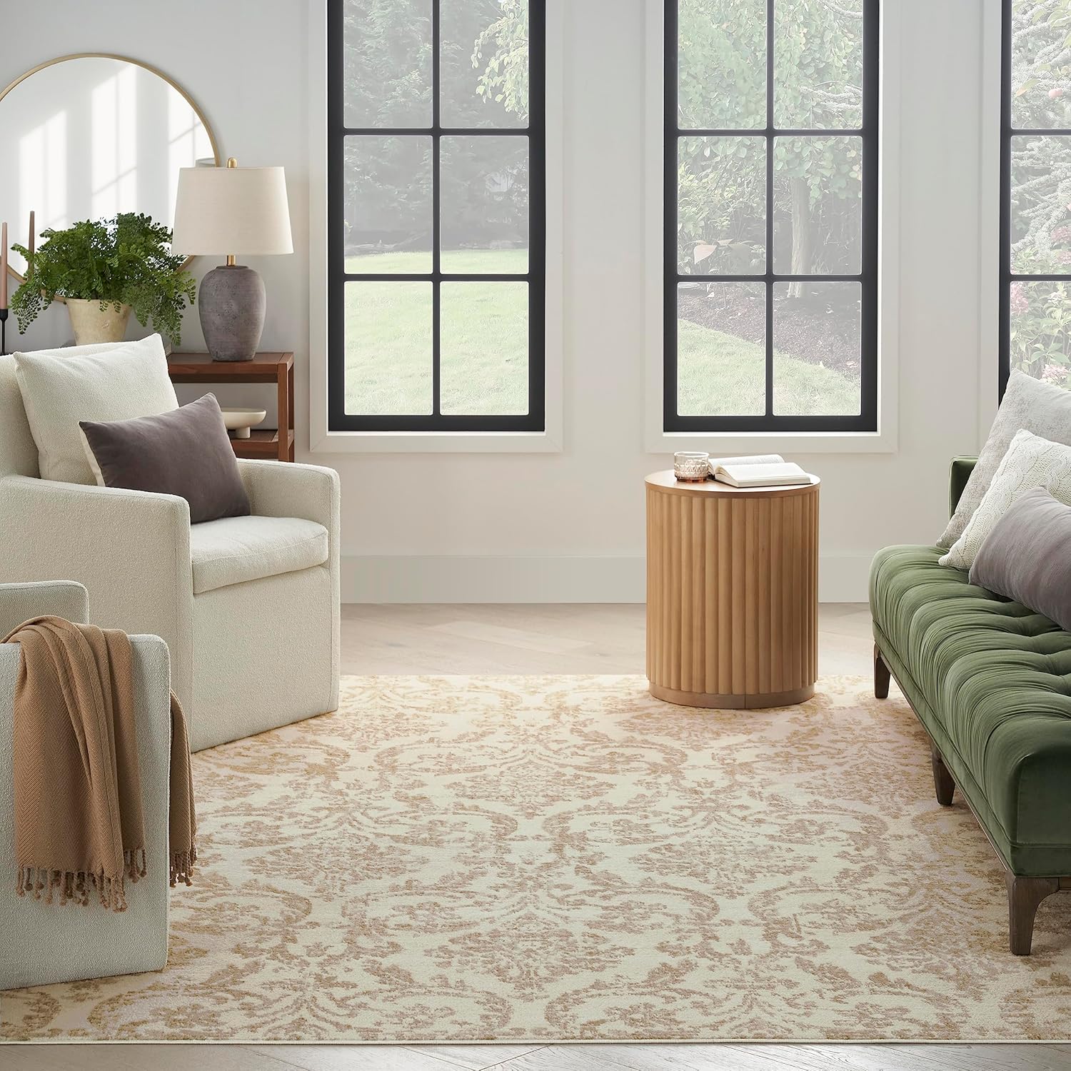 Vintage Ivory Beige 8x10 Area Rug for Bedroom, Living Room, Dining Room X579865