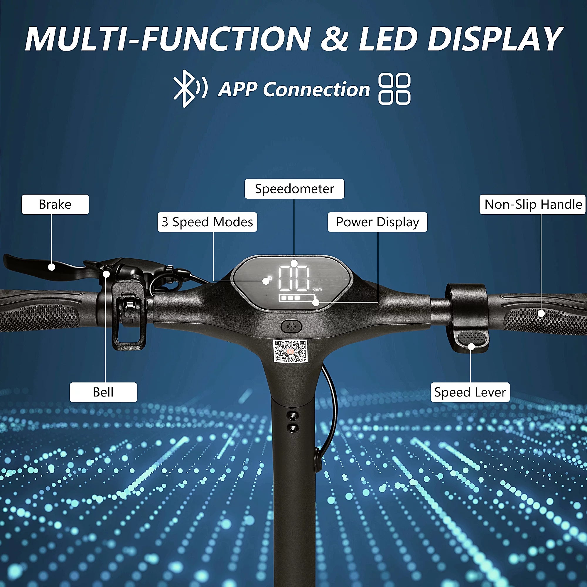 Electric Scooter for Adults, 500W Motor, 15 MPH, 15 Mile Range, Folding F216612