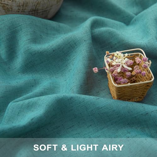 Natural Linen Window Valance for Kitchen 3 Inch Rod Pocket Semi Sheer Light Filtering Cream Curtain Topper 18 Inch Length X40024