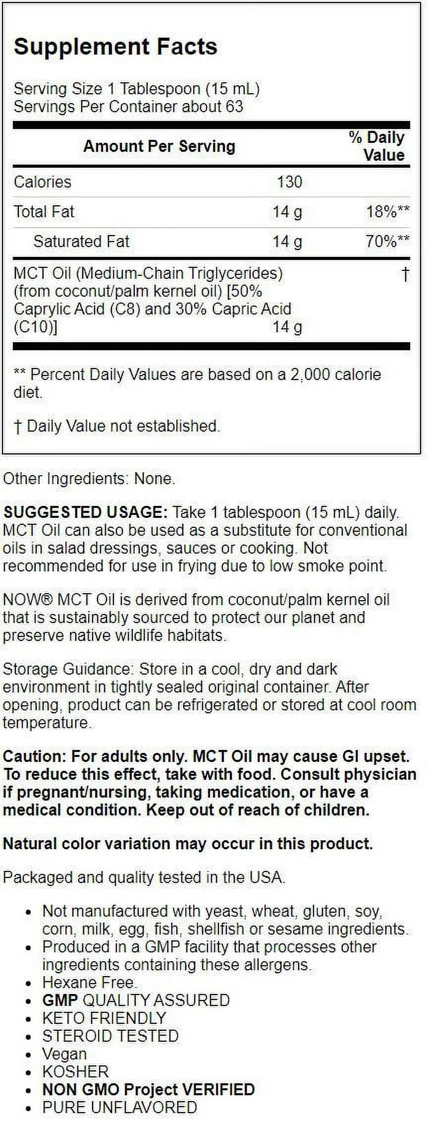 MCT Oil - Unflavored, 32 fl oz L5621