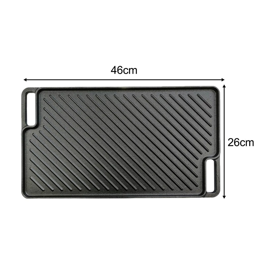 Reversible Cast Iron Griddle for Stovetop BBQ Q864399