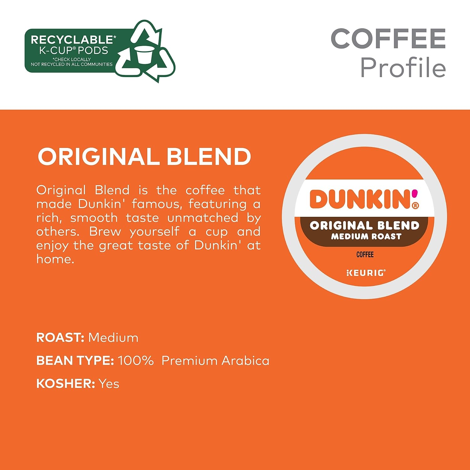 Medium Roast Coffee, 22 K-Cup Pods N837
