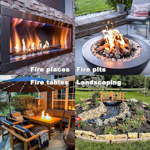 Fire Glass Beads for Fire Pit 1/2 Inch, Cobalt Blue, 10 Pounds Q208532
