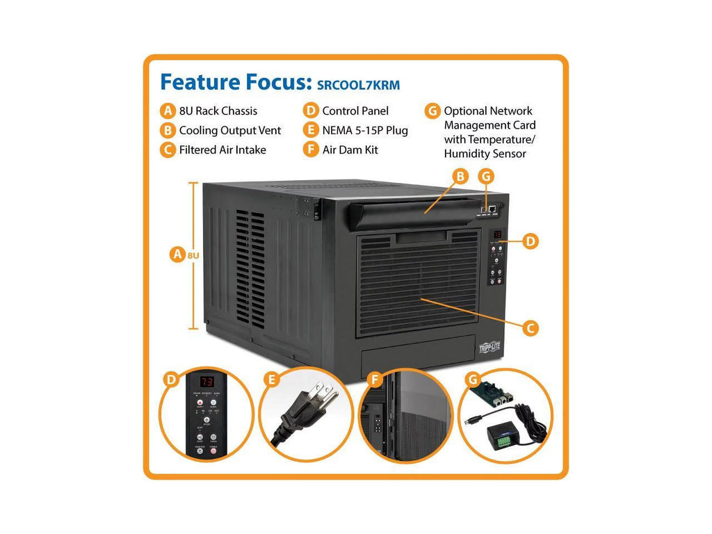 Rack-Mounted Air Conditioning Unit 7,000 BTU 120V X713