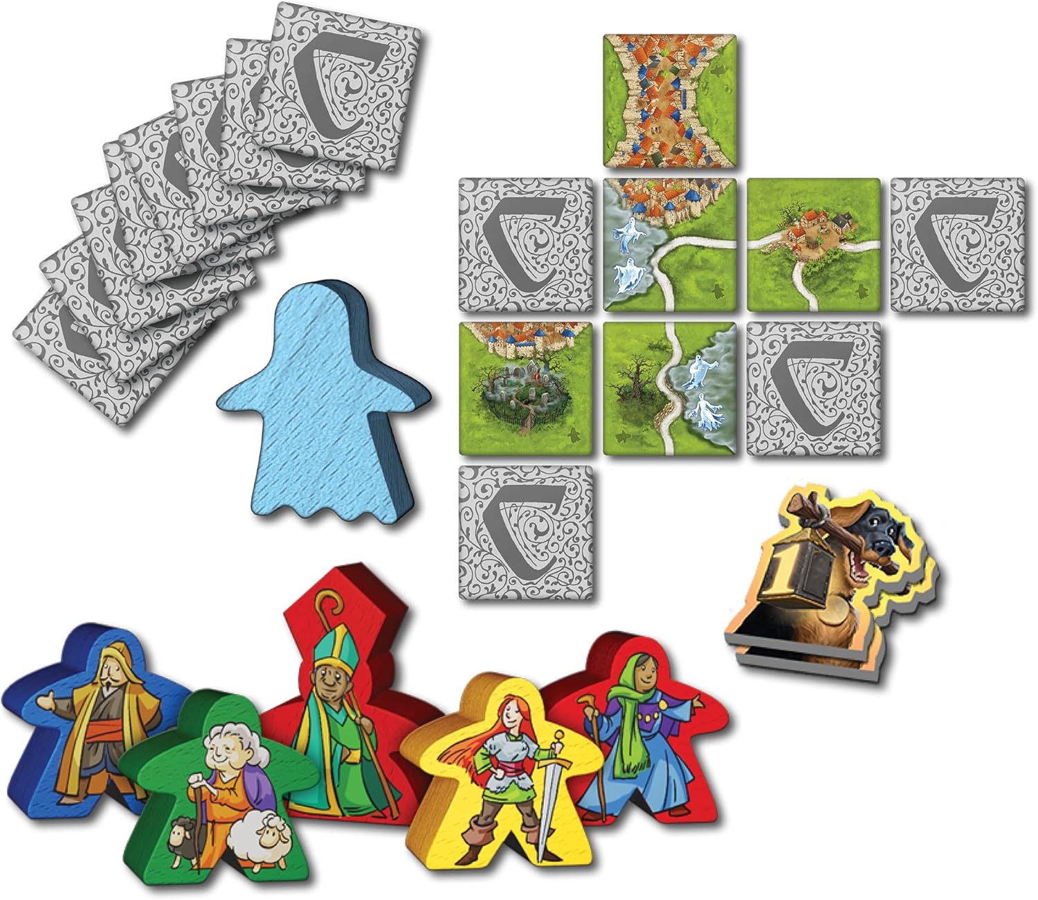Mists Over Carcassonne Board Game | Territory Building Strategy Game | Cooperative Family Game for Kids and Adults | Ages 8+ | 2-6 Players | Average Playtime 45 Minutes P85872