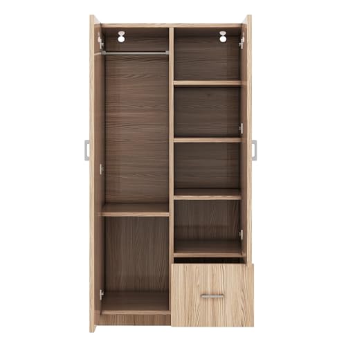 Wooden Armoire with Double Doors and Storage Drawer W3125