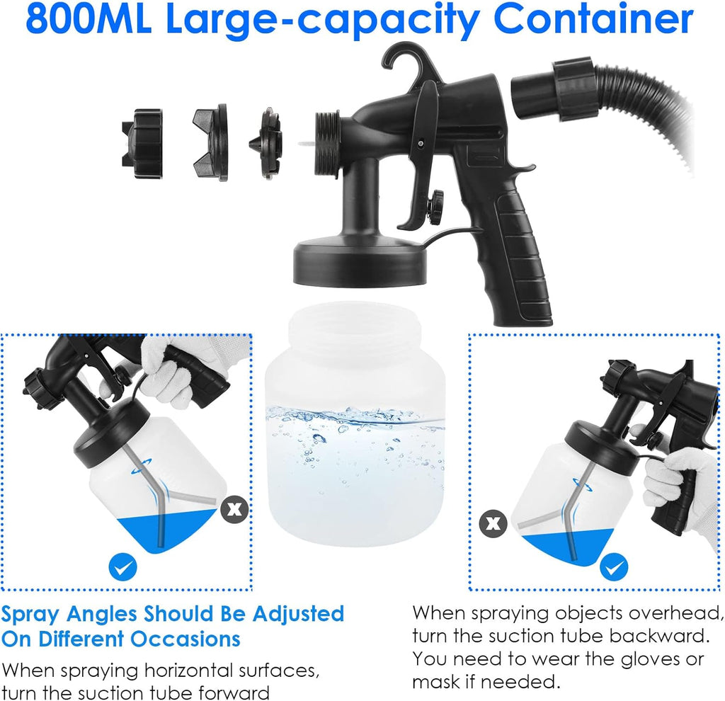 HVLP Paint Sprayer with 3 Patterns and 800ml Container R115653