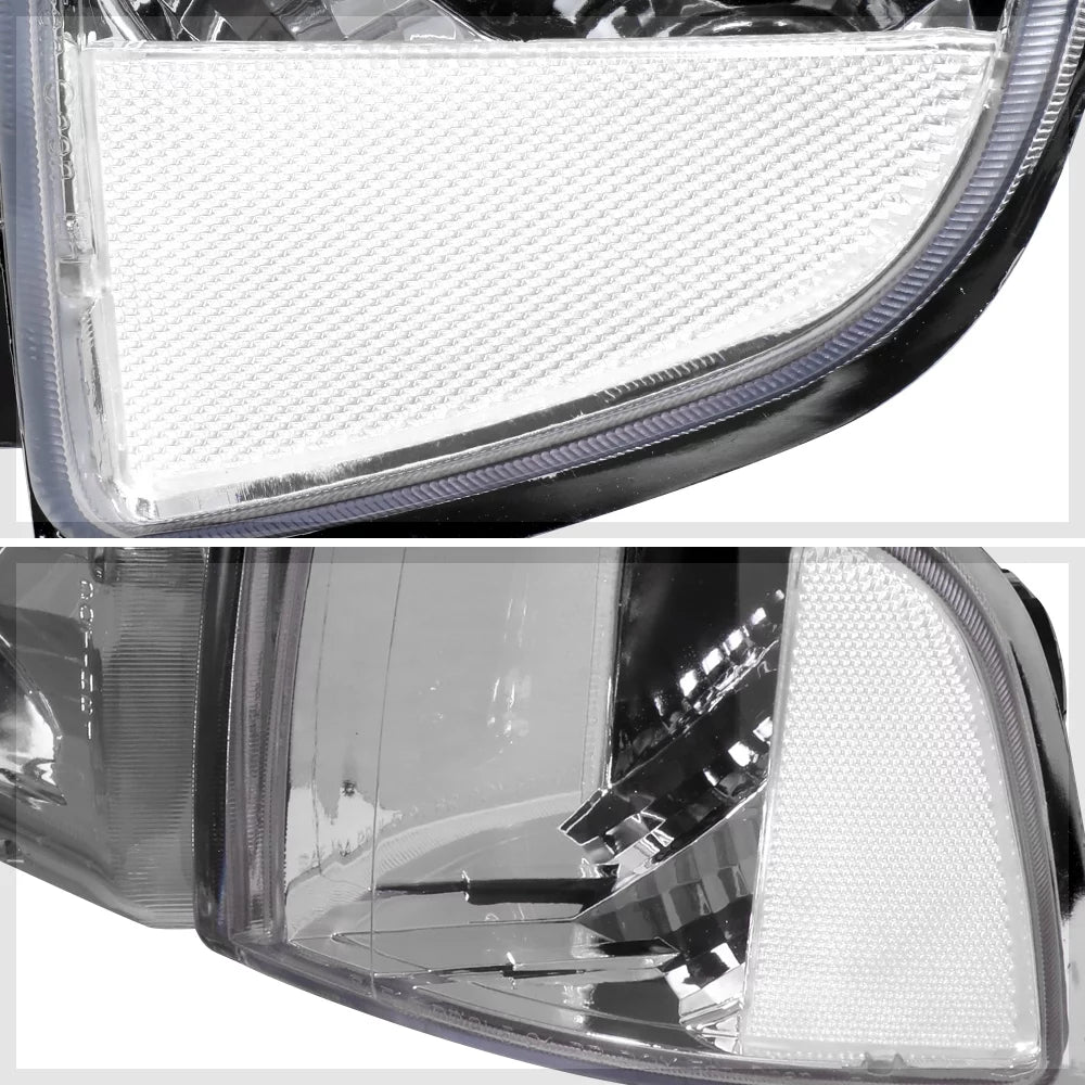 Chrome Housing Headlight Clear Corner Turn Signal Reflector for Dodge Ram 1994-2002 Z5492