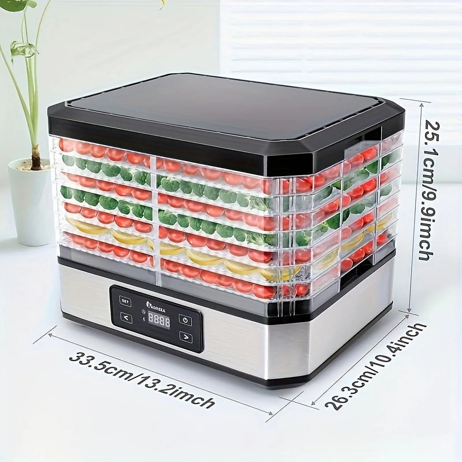 Food Dehydrator Digital Stainless Steel 400W I646535