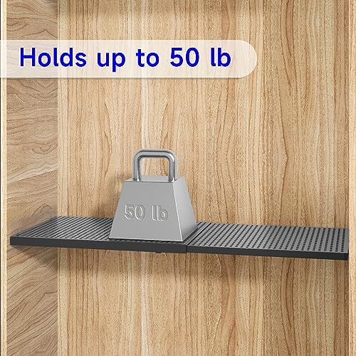 Expandable Closet Shelf Organizer, Adjustable Storage Rack, White, Set of 2 Z954367