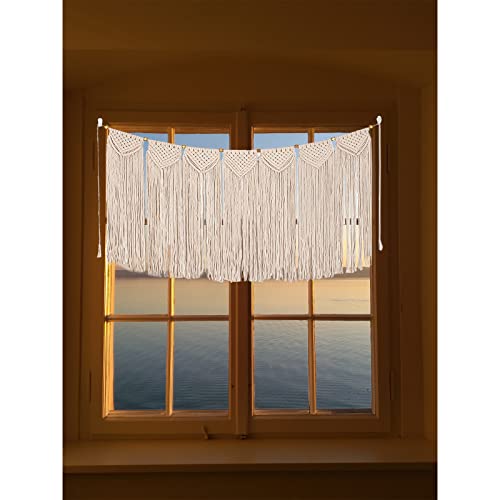 Macrame Curtain Valance for Bedroom Livingroom Kitchen Bathroom Wall Hanging F5933