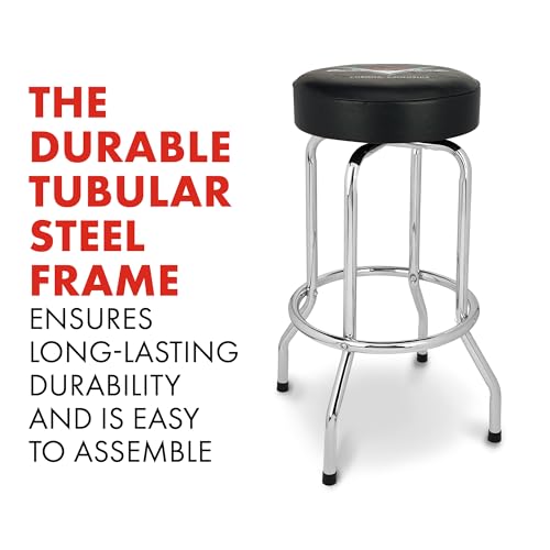 Swivel Barstool, Black, 24 Inch U392445