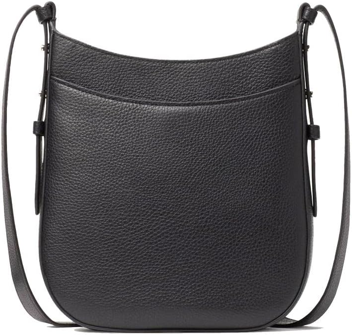 Pebbled Leather Crossbody Purse (Black) F621