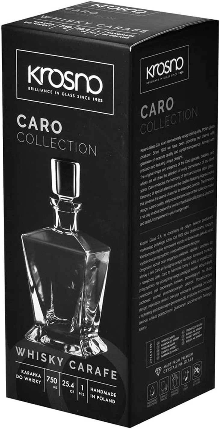 Whiskey Decanter Carafe with Stopper, 25.4 oz K92216