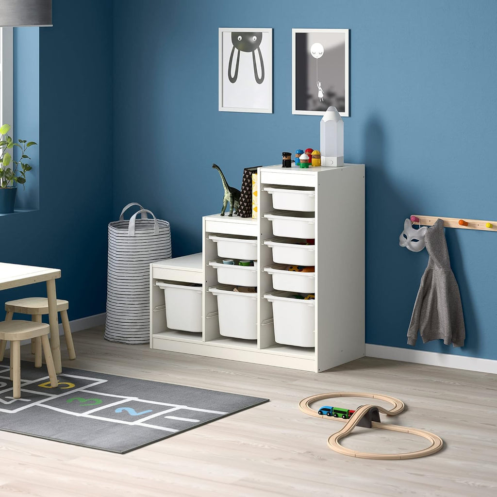 Storage combination with boxes, 99x44x94 cm, white N642949