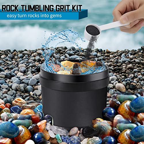 Rock Tumbler Grit Set, 4 Step Tumbling Media Refill C880372