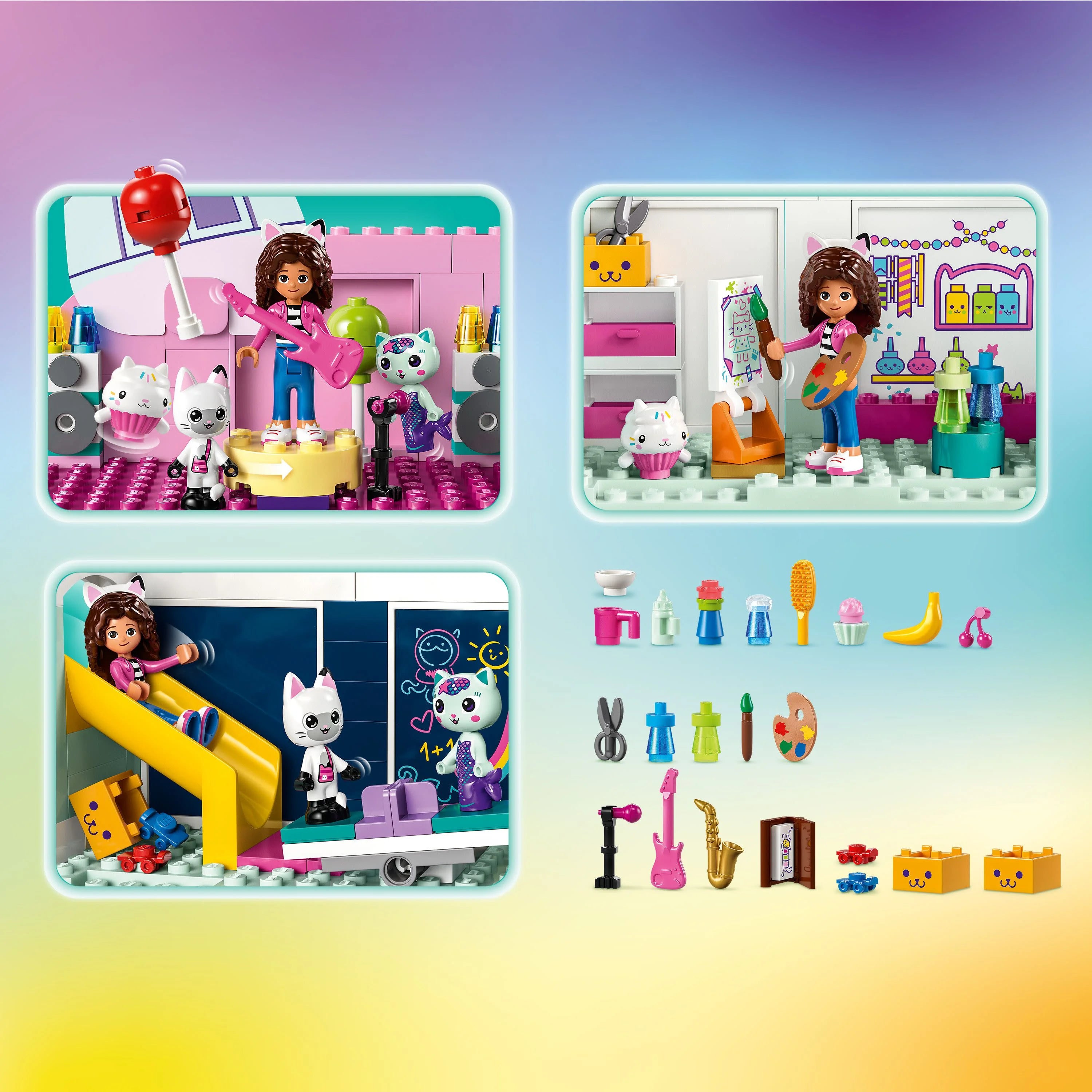 Gabby’s Dollhouse 8-Room Playhouse Building Toy Set for Kids Ages 4+ D399