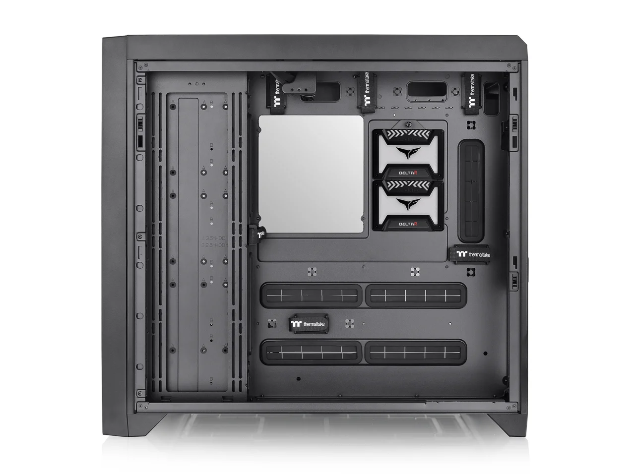 E-ATX Full Tower PC Case with Tempered Glass Panels and 3x140mm ARGB Fans O8162