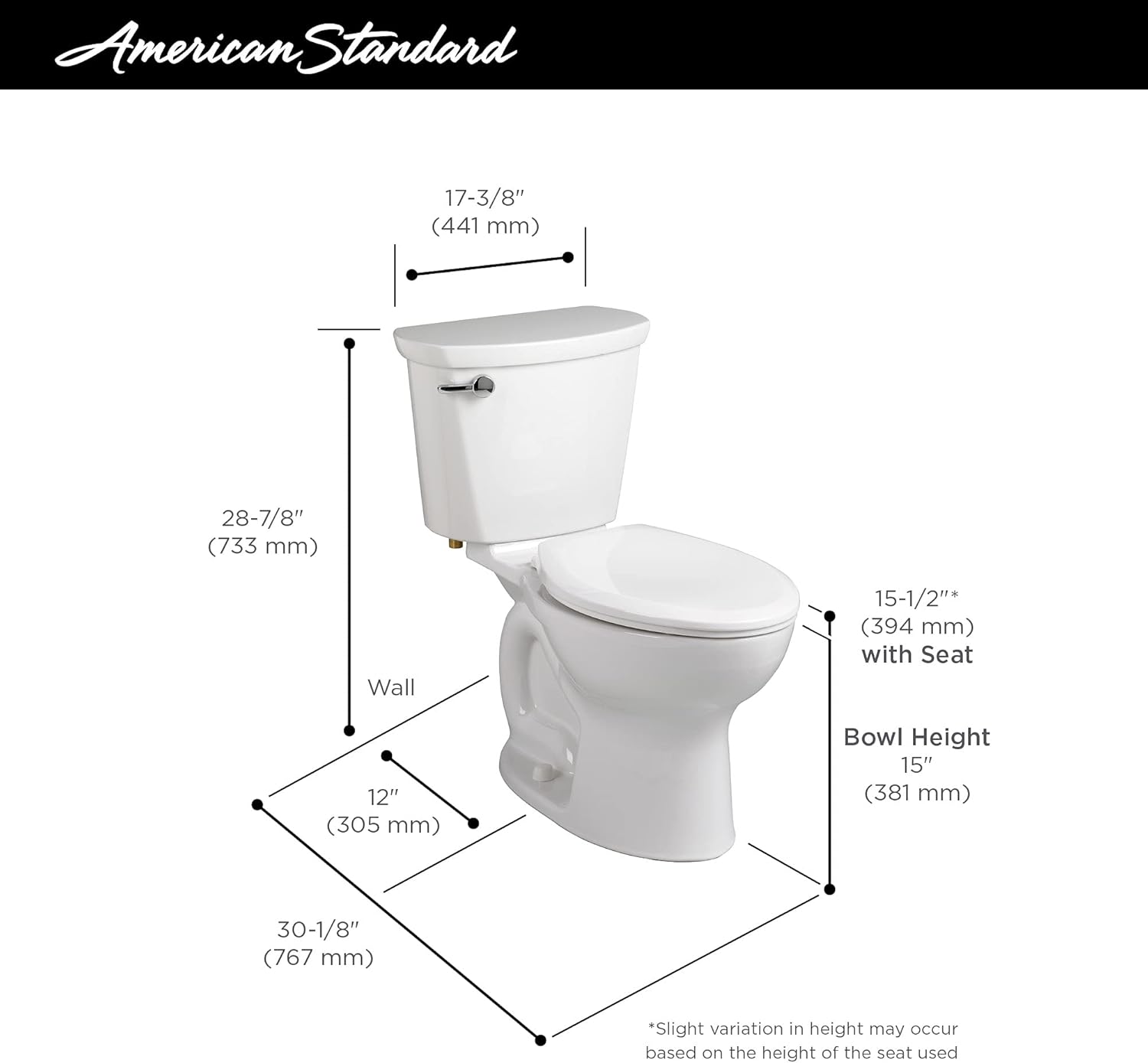 Cadet Pro 1.6 GPF 2-Piece Elongated Toilet with 12-in Rough-in, Bone R156