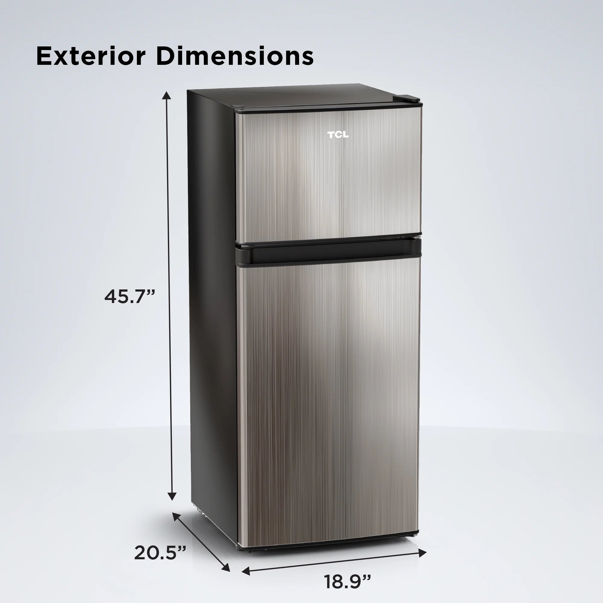 Two Door Refrigerator, 4.5 Cu. Ft., Stainless Look G2252