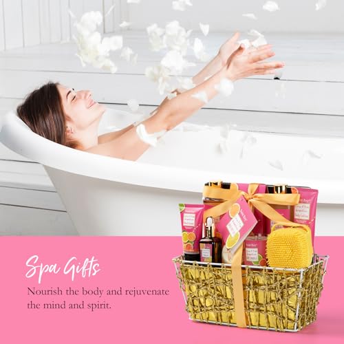 Lavender & Honey Bath and Body Gift Set with Spa Basket K952851