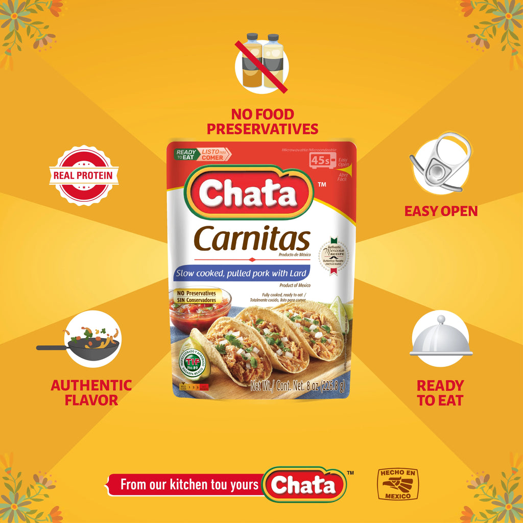 Pork Carnitas Pouch, 8 oz, Pack of 6 N78212