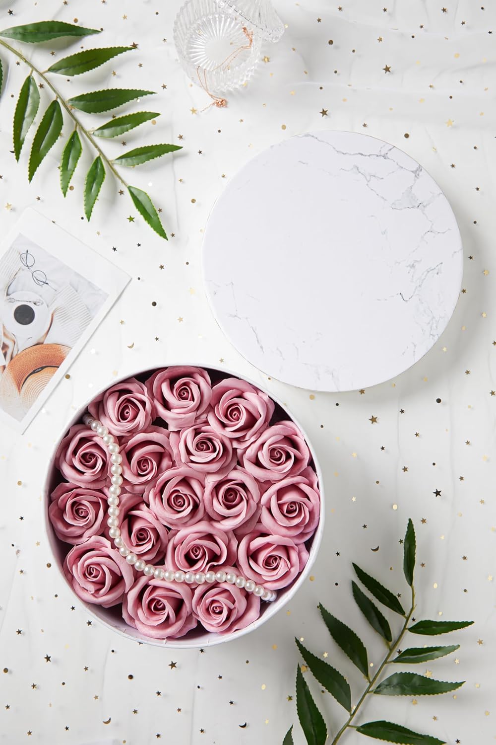 Rose Flower Bath Soap in Round Gift Box B662