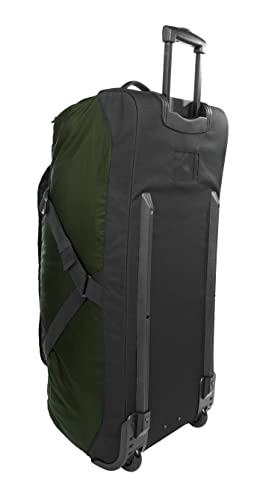 Rolling Duffel Bag with Telescoping Handle, Ripstop Polyester, 78L W611