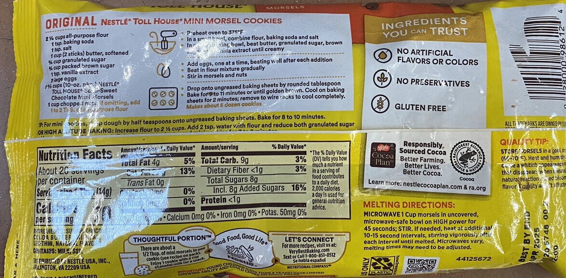 Semi Sweet Mini Chocolate Chips 10 oz, 2 Pack U629397