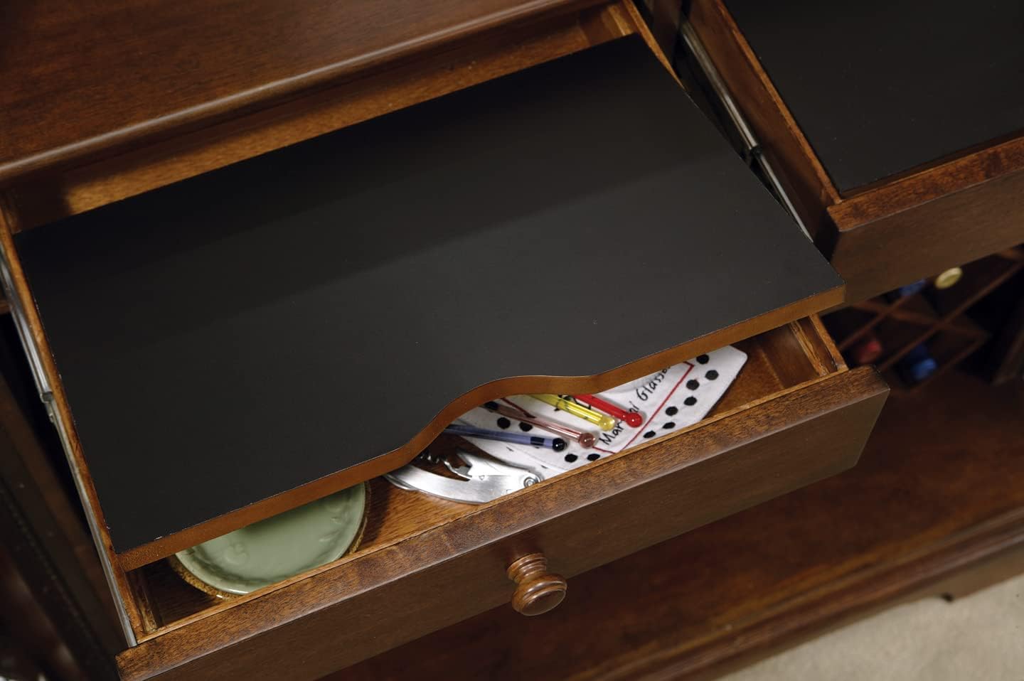 Wine & Bar Cabinet with Stemware Rack, 22 Bottle Storage H257480