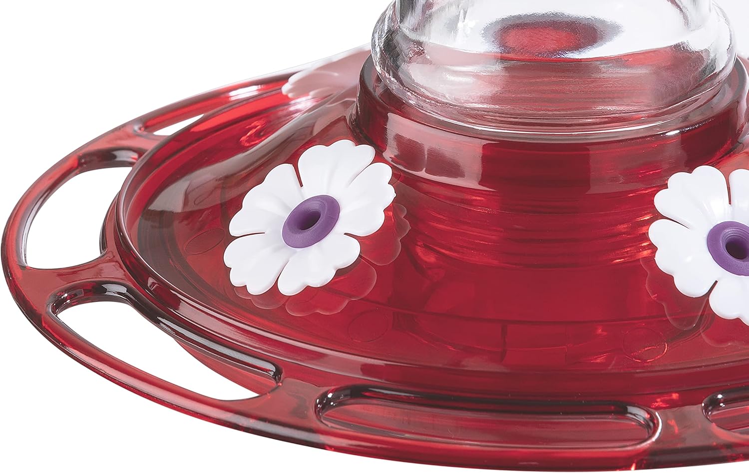 Glass Hummingbird Feeder for Outdoors, 40 oz, 5 Feeding Stations I245665
