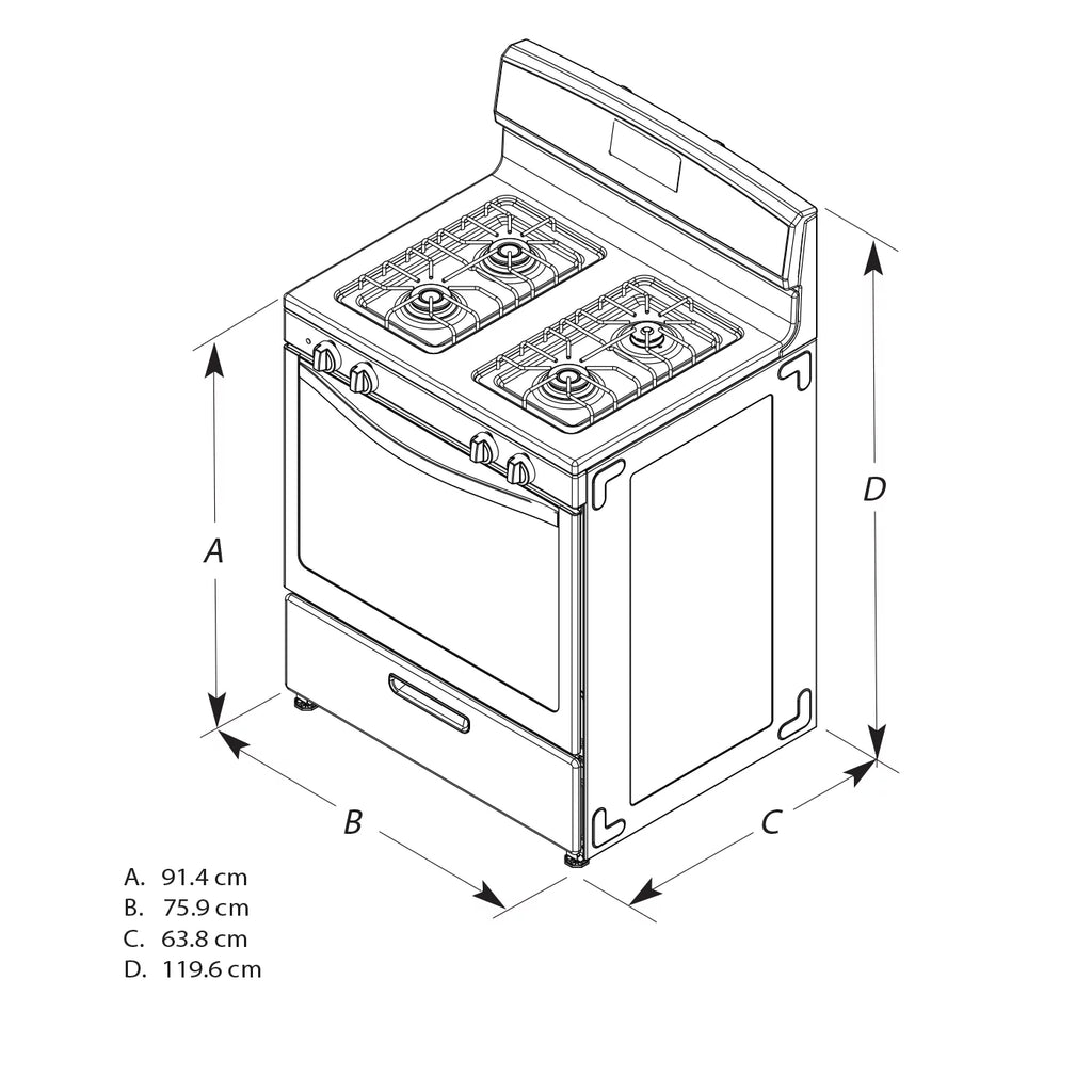 30-inch Gas Range with Bake Assist Temps Z934744