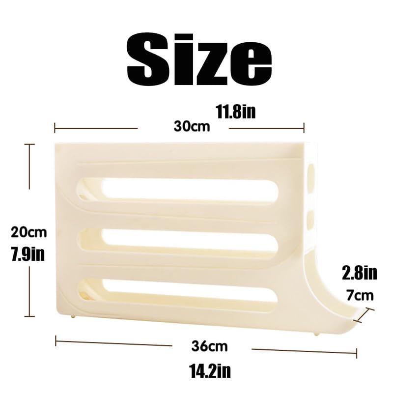 Egg Holder for Fridge, 30 Egg Container with Auto Rolling Tray E303
