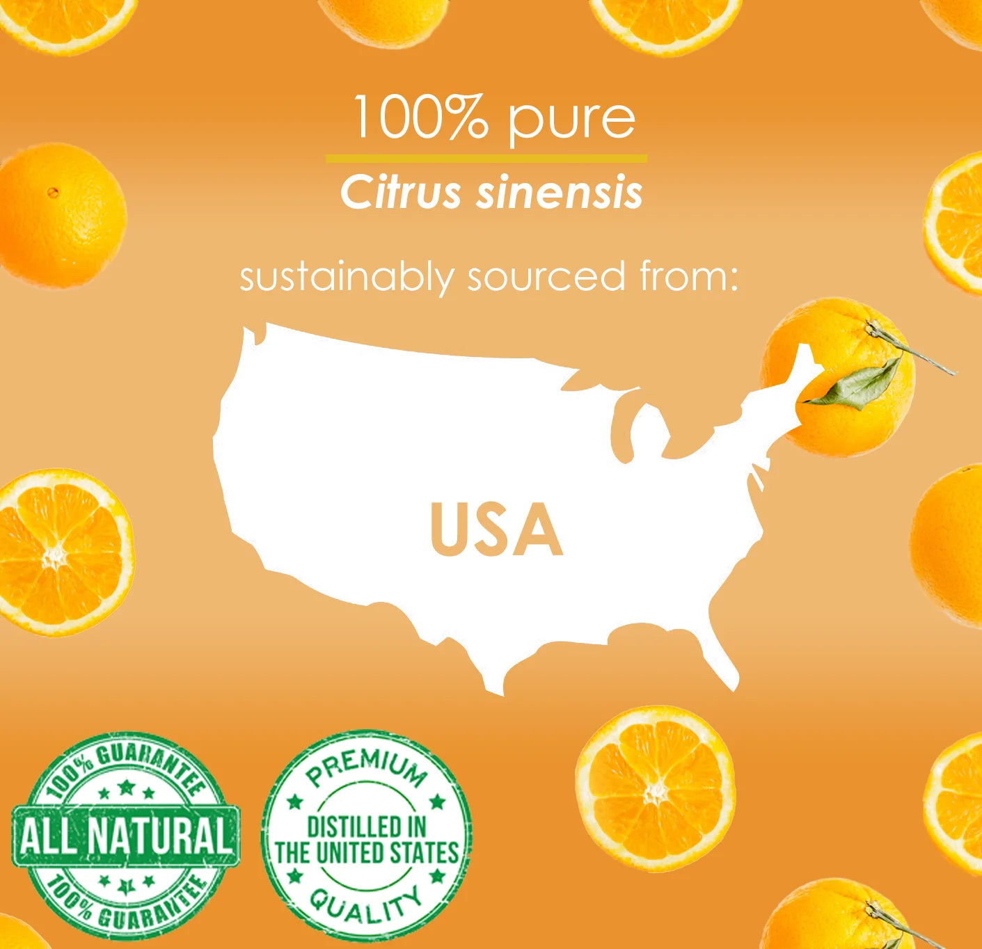 Sweet Orange Essential Oil - 128 fl oz (1 Gallon) Plastic Bottle with Cap Q553281