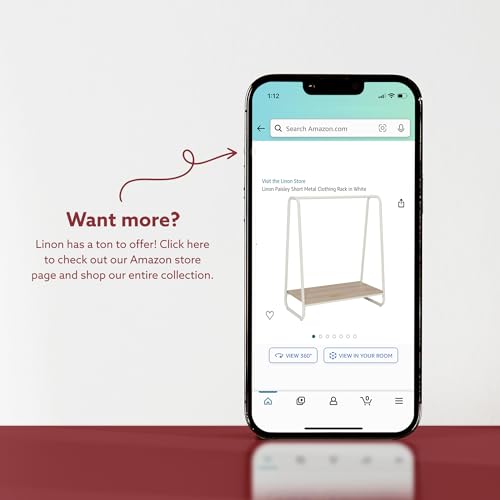 Modern Clothing Rack with Wooden Shelf L200